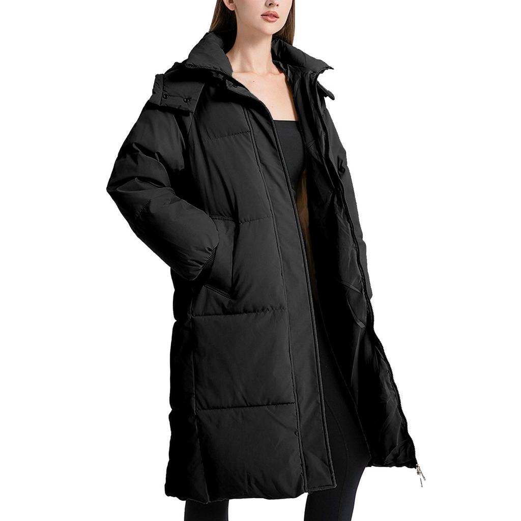 Women's Fashion Padded Jacket Loose Long Over The Knee Thickened Padded Jacket