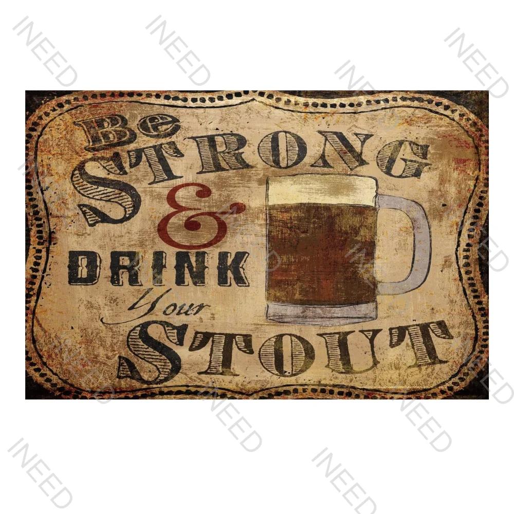 INEED Funny Beer Sign Plaque Vintage Metal Tin Signs for Home Man Cave Bar Decor Beer Lover Restaurant Kitchen Art Wall Decor