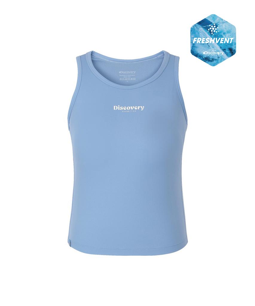 DISCOVERY EXPEDITION Women'S Freshvent Round Neck Bra Top (Blue)