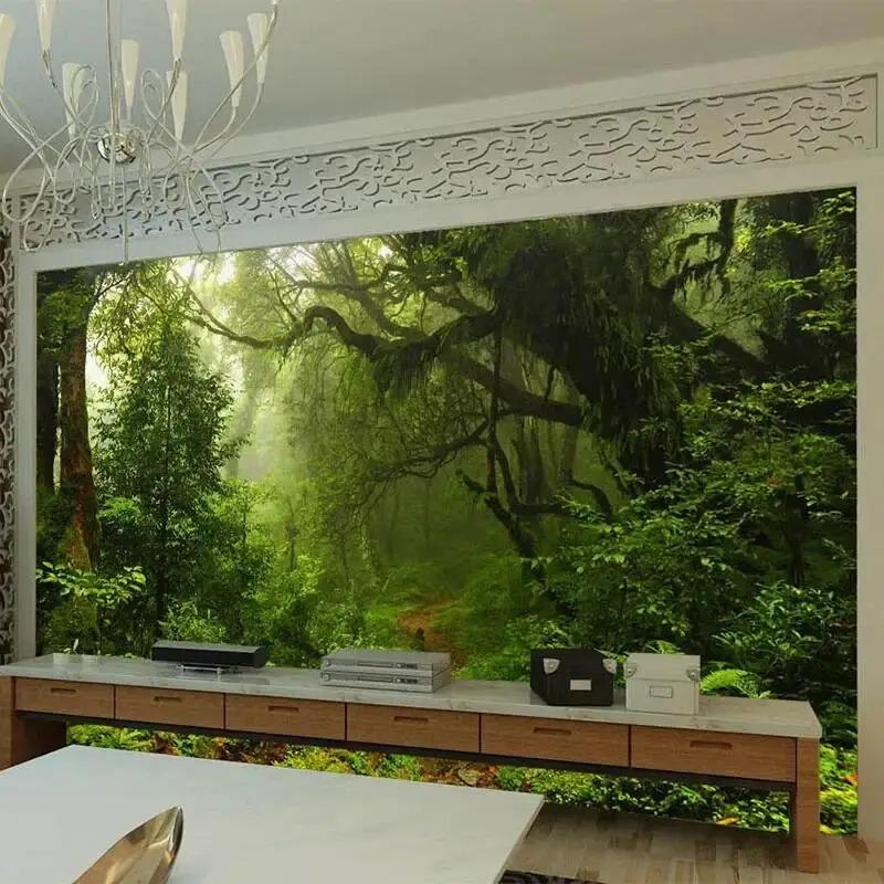 Photo Mural 3d Natural Forest Landscape Wallpaper Living Room Tv Sofa Backdrop Wall Mural Background Home Decor