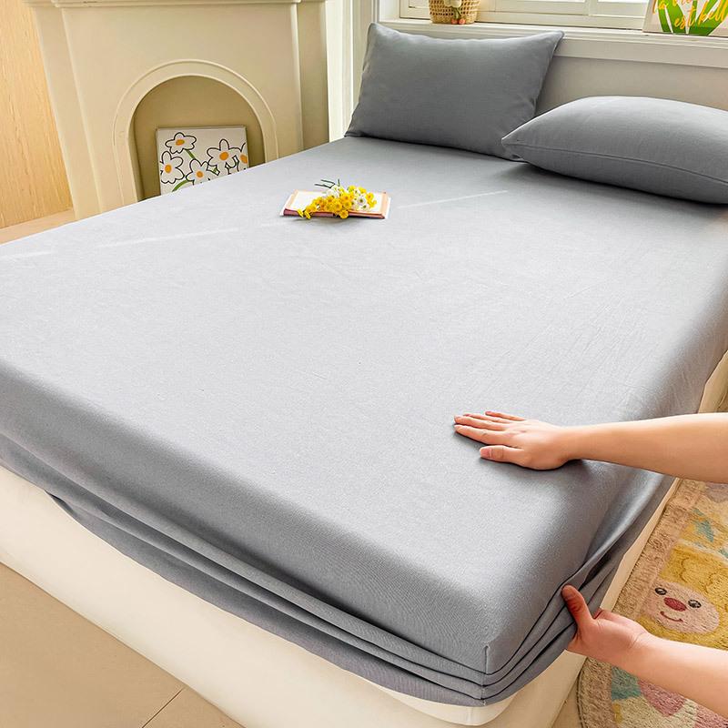 Cotton Bed Sheet on Elastic Cute Printed Mattress Cover for Kids Cartoon Pure Cotton Bed Linen (without Pillowcase)