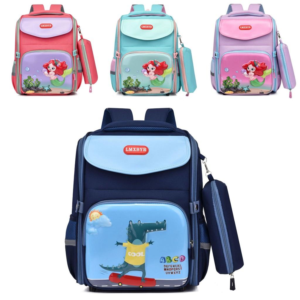 Lightweight And Spacious Kids School Backpack With Cute Cartoon Patterns