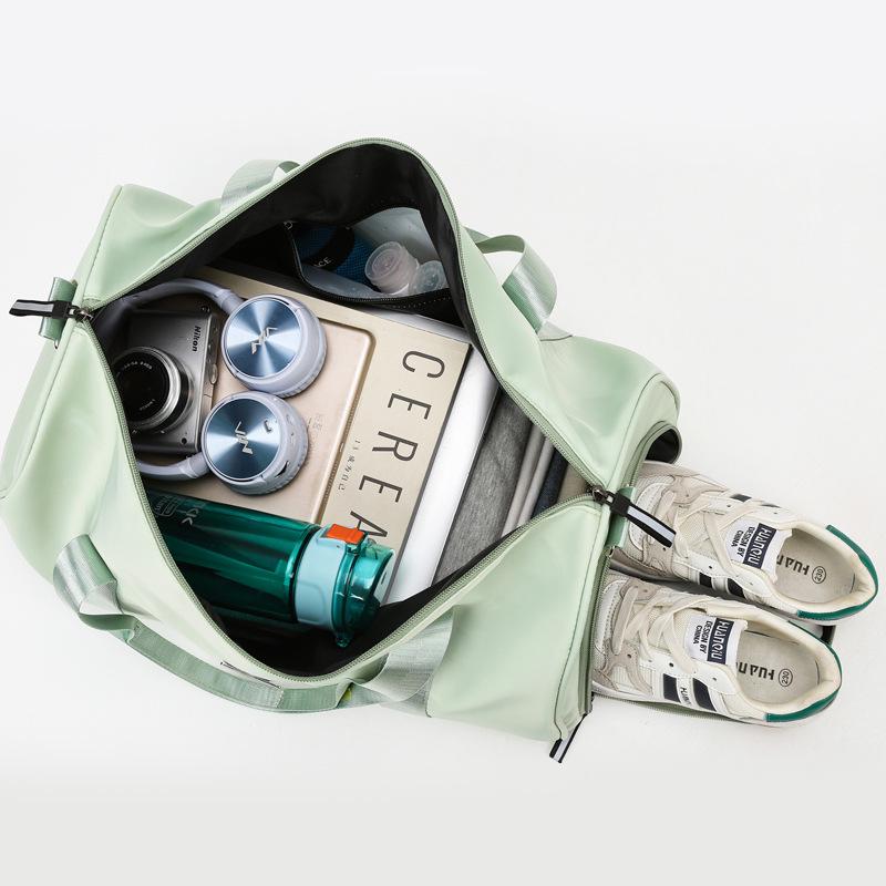 Large Capacity Nylon Travel Bag with Wet/Dry Separation for Sports & Yoga