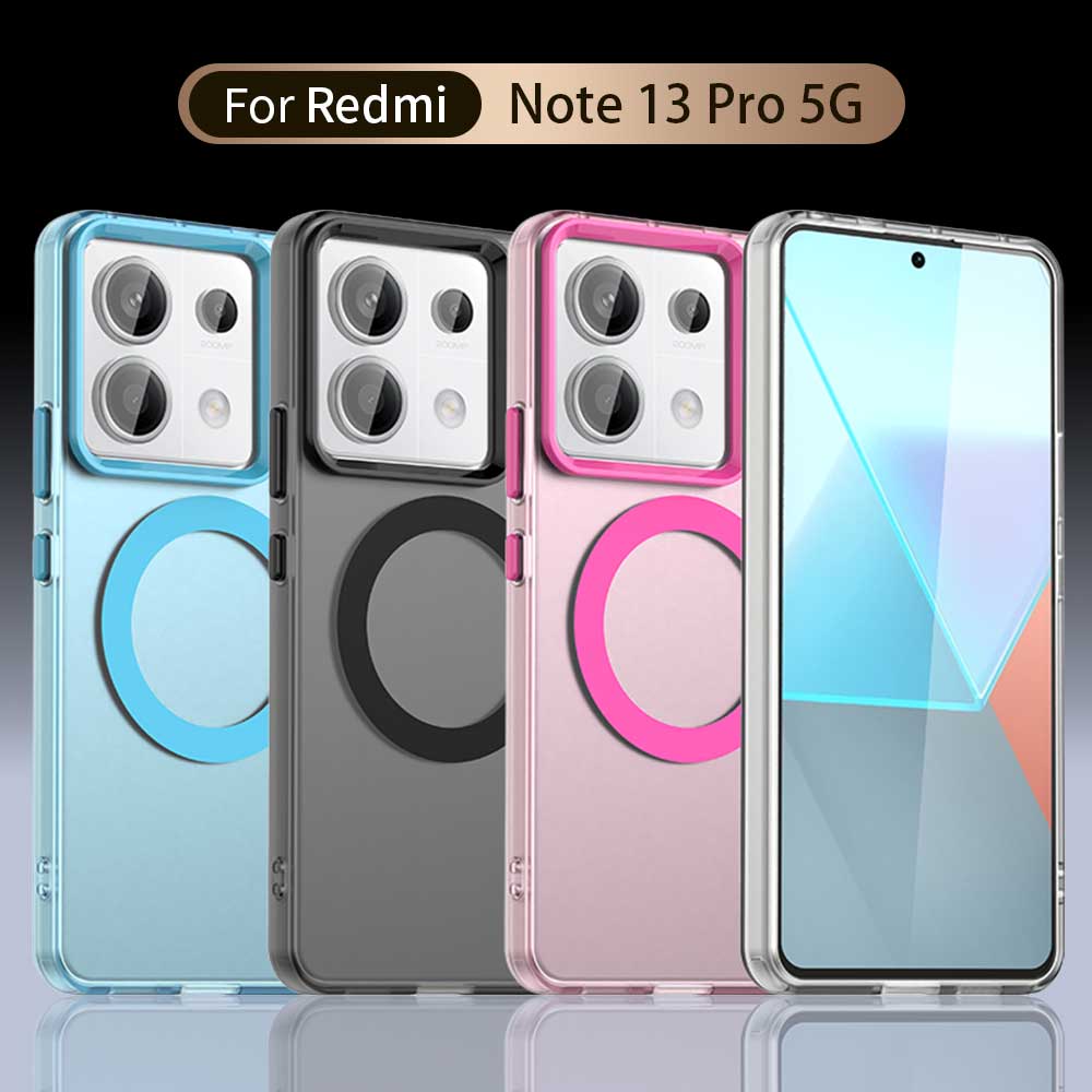 Матовый чехол Magsafe для телефона Xiaomi Redmi Note 13 13 Pro 13 Pro+ 5G/4G 13R Pro Магнитная беспроводная зарядка Ударопрочная задняя крышка