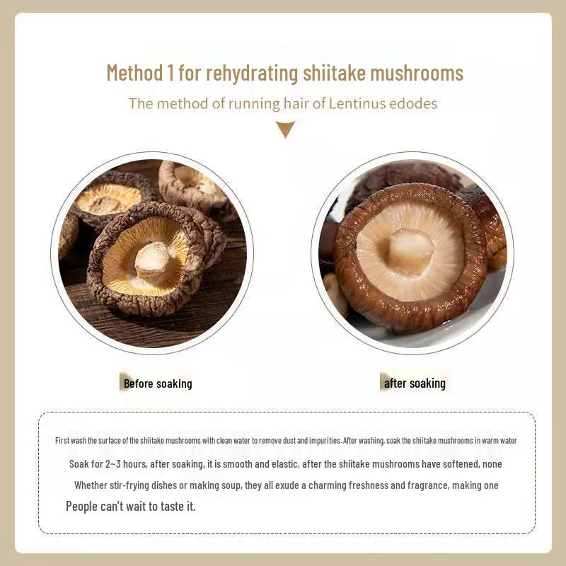 Genuine Northeast Dried Shiitake Mushroom Gift Box 500g - Fresh Edible Mushrooms from Changbai Mountain Local Specialty