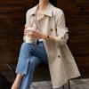 High-end Double-breasted Trench Coat Medium and Long Coat Women's Spring and Autumn Spring New Women's Supply Fashion Women's Clothing