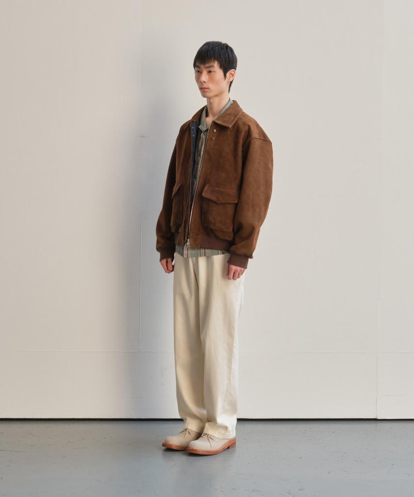 Horlisun Irish Suede Leather Jacket Cognac