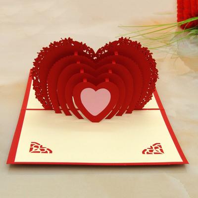 Открытка-раскладушка Yousheng 3D Heart, поздравительная открытка ко Дню святого Валентина, автоматическая раскладная открытка ко Дню матери, подарок на годовщину