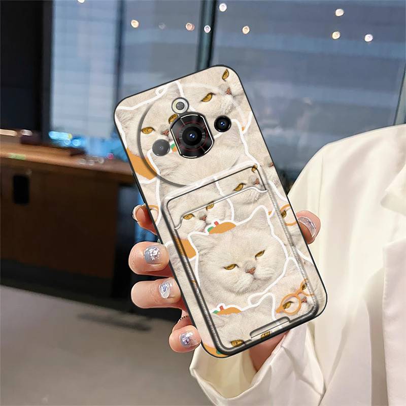 Сумка для карт Отделение для карт Чехол для телефона Для ZTE Nubia Focus Pro 5G Милый ТПУ Граффити Ударопрочный Водонепроницаемый Грязеотталкивающий Мультяшный