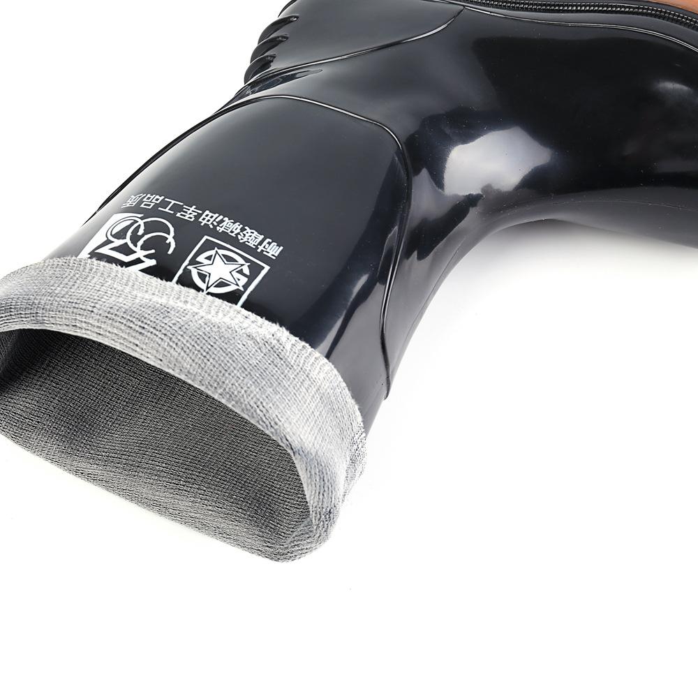 Средние резиновые туфли для дождя мужские черные туфли с тремя уровнями защиты ПВХ обувь для дождя обувь для воды резиновая обувь источник