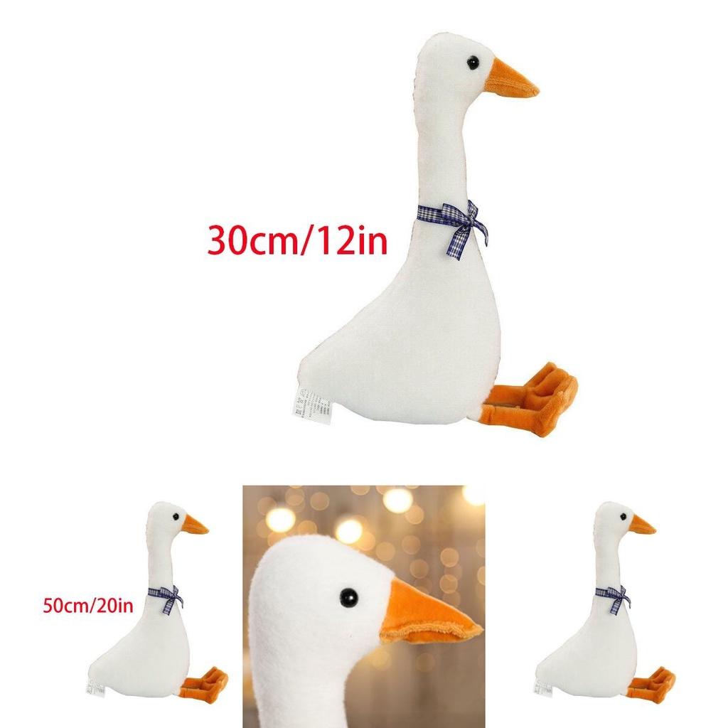 Adorable White Goose Pillow Plush Toy Snuggly Sleeping Pillow Stuffed Animal For All Ages