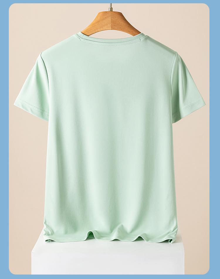 Summer Sunscreen Breathable Moisture Absorbing Casual Short Sleeve T-shirt