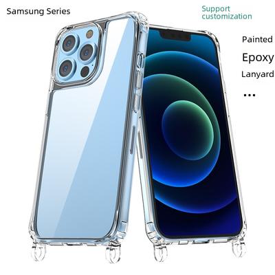 Прозрачный чехол через плечо для Samsung S23 Ultra и A54, подходит для S22, доступна оптовая продажа.