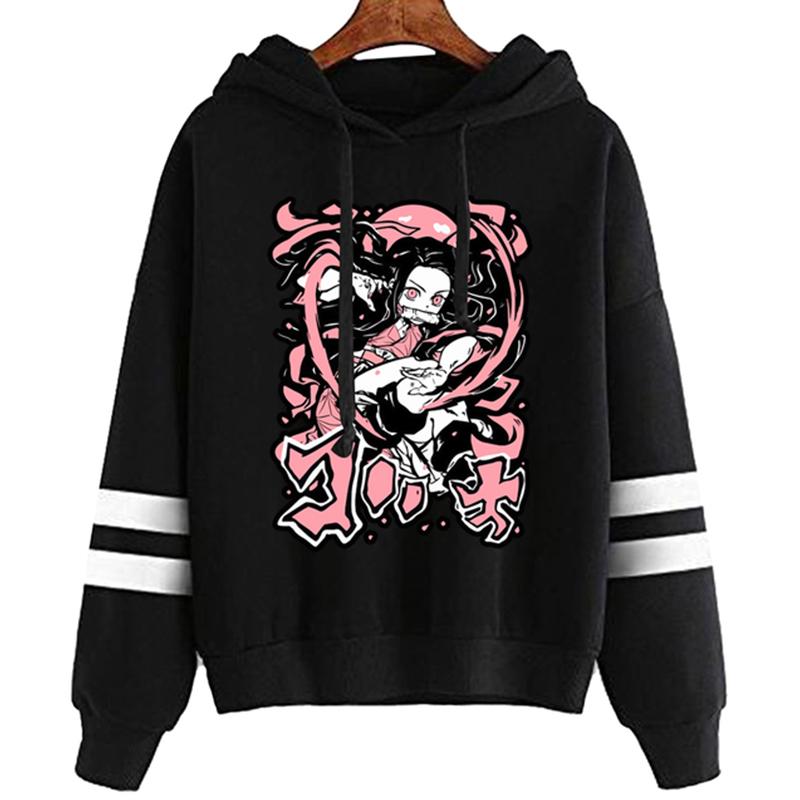 Anime Demon Slayer Hoodie Kamado Tanjirou Kamado Nezuko Printed Hoodies Hooded Sweatshirts Tops Pullovers