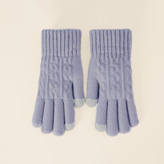 Thick Warm Knitted Gloves Windproof Touch Screen Winter Gloves for Riding Skiing Men Women Keep Warm Mittens