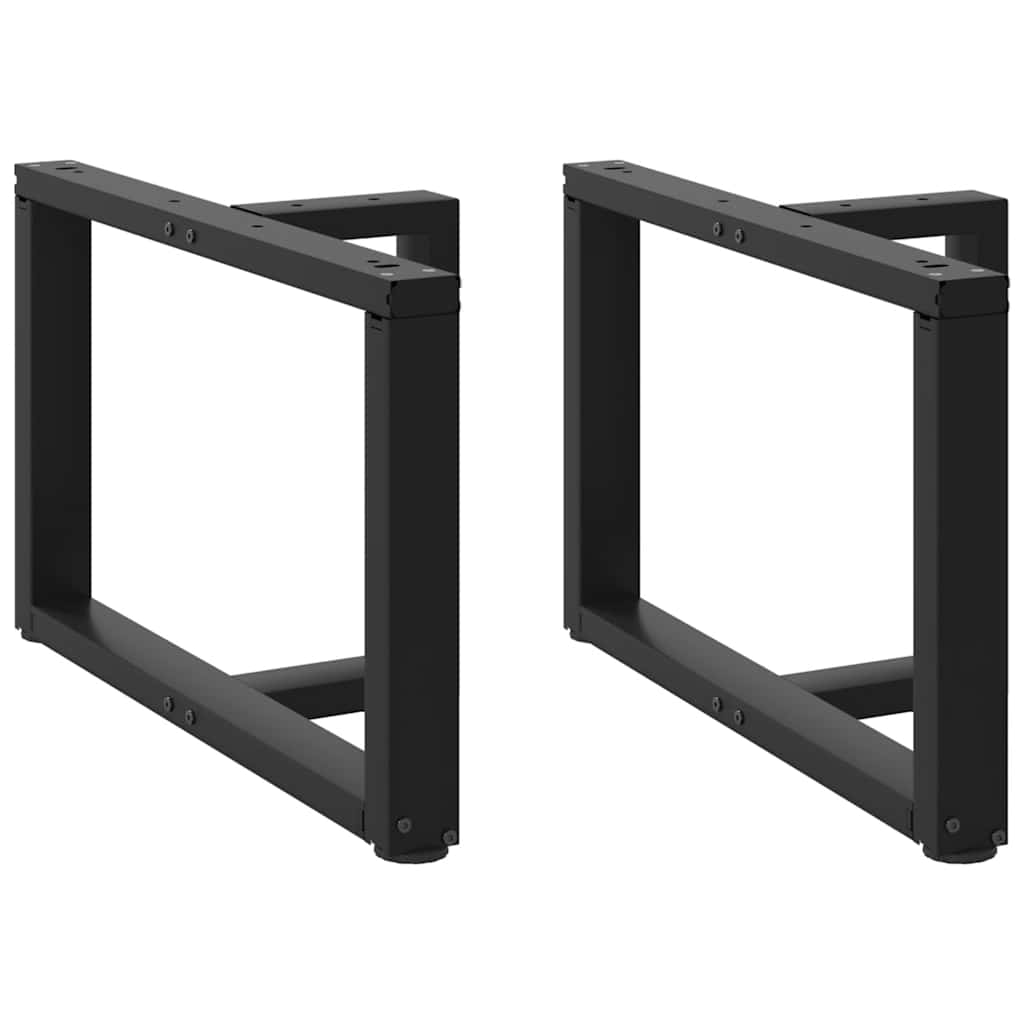 Vidaxl Nogi Do Stolika Kawowego, 2 Pcs., Czarne, 60X25X(42-43)Cm, Stal