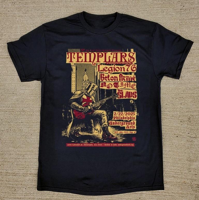 Collection The Templars Band Concert T Shirt Black All Size Unisex T-Shirt