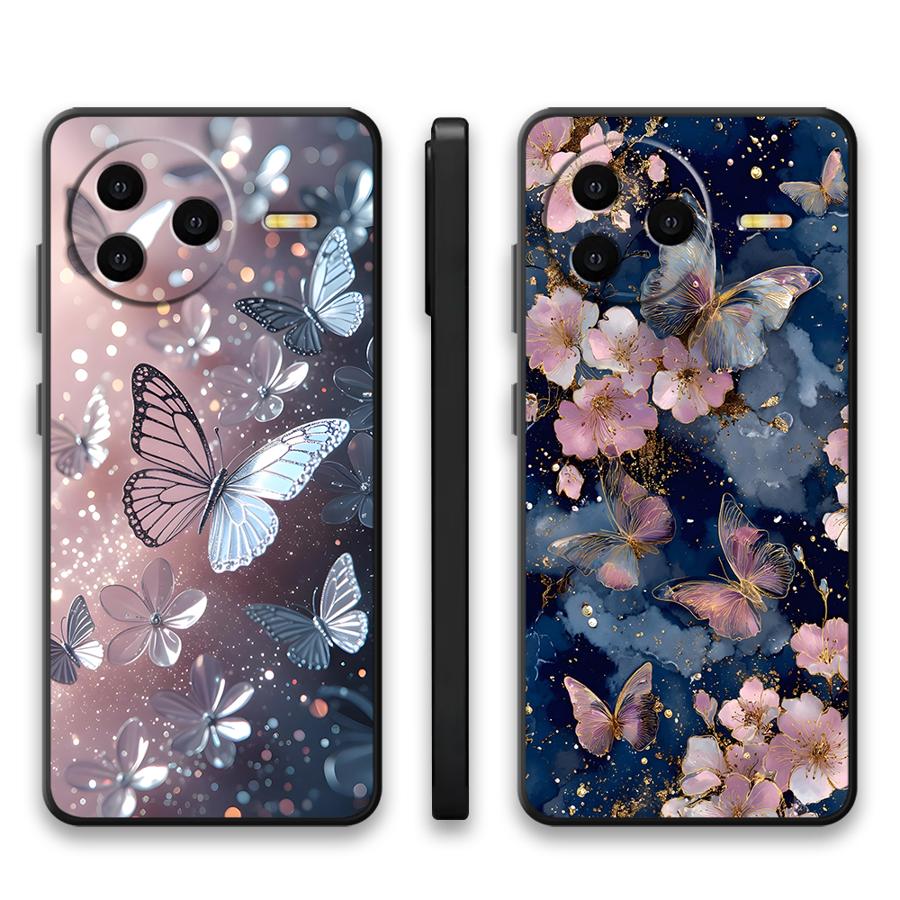 Creative Cartoon Butterfly Case for Xiaomi Redmi 12C A5 A3 A4 10 13C 9 K40 K80 Pro A1 A2 Plus 14C Funda Phone Cover