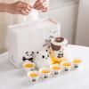 Panda Merchandise Travel Tea Set a Pot of Three Four Six Cups Suet Jade Porcelain High-end Corporate Business Gift Set