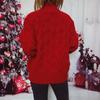 Женская мода осень и зима рождественский свободный круглый вырез пуловер вязаный свитер