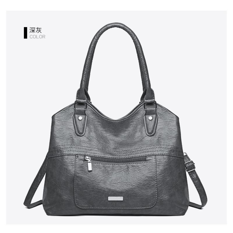 Женская сумка на одно плечо, новая, большой вместимости, из мягкой кожи, повседневная, модная сумка-мессенджер