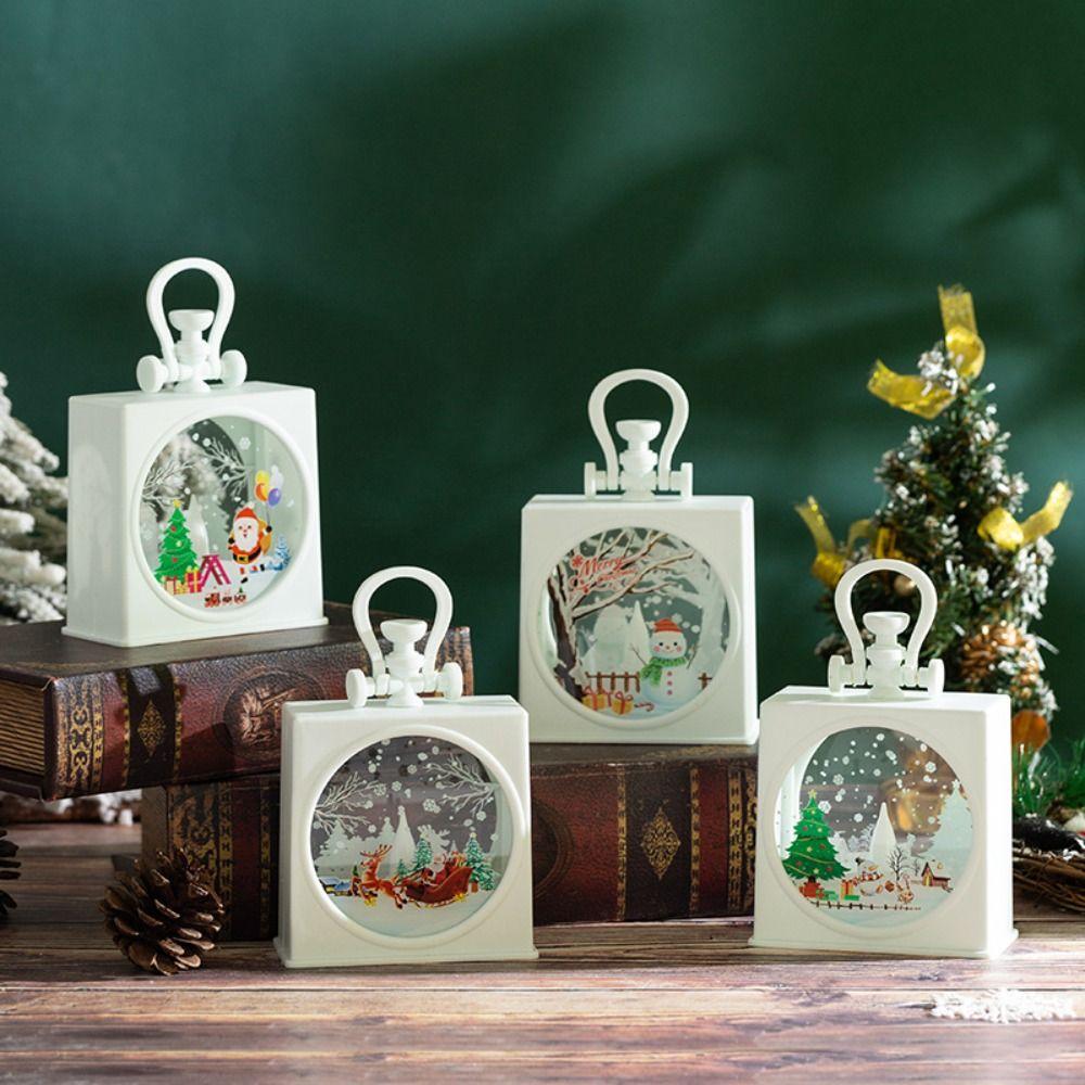 Santa Christmas Portable Lantern Christmas Tree Christmas Hanging Lamp  Bedroom Decor