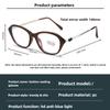 Fashionable Small-Frame Oval Reading Glasses Women'S Ins Style Blue Light Blocking Retro Black-Frame Presbyopia Glasses