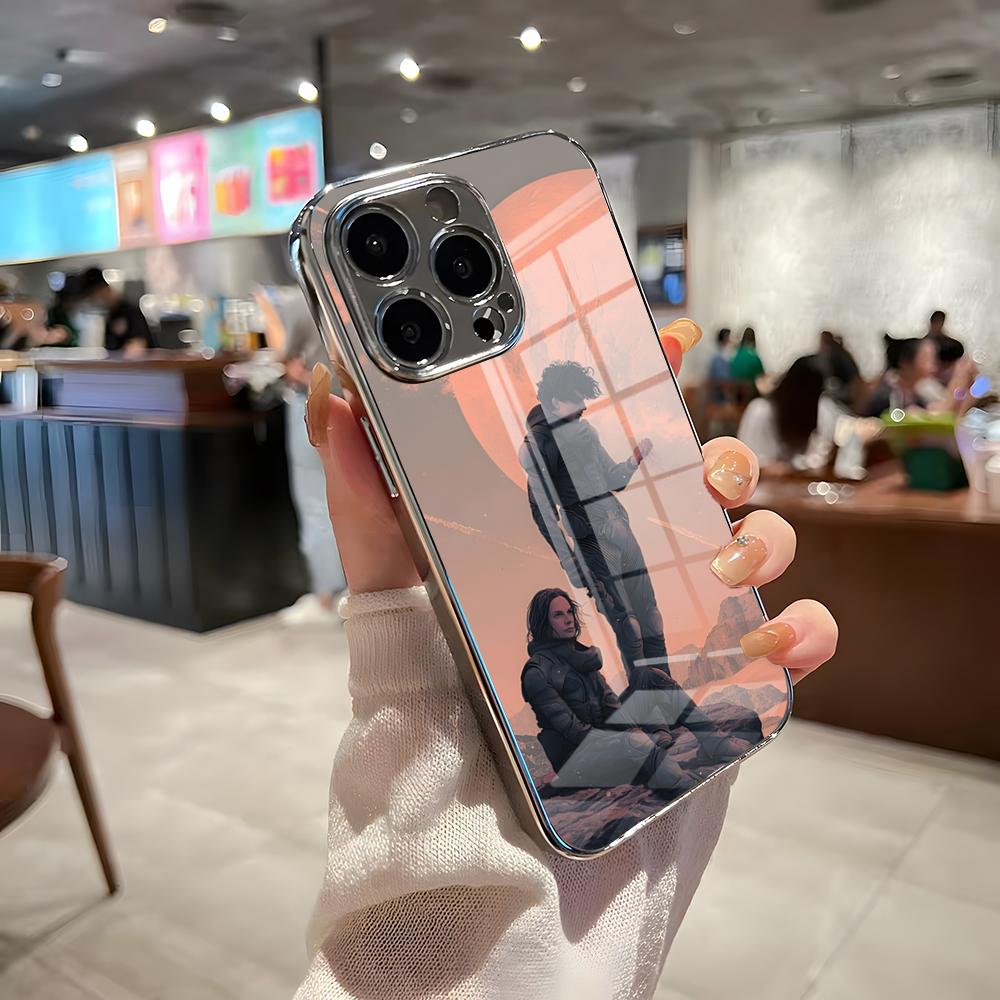 Movie Dune Phone Case For IPhone 17 Pro Max 15 Pro 16 14 Plus 12 13 Mini 11 Pro Shockproof Electroplated Glass Cover