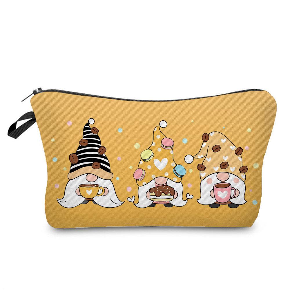 Женская косметичка с принтом гномов, органайзер для туалетных принадлежностей, дорожный кейс для хранения 6392