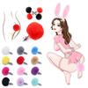 Metal Plush Rabbit Tail Anal Plug Prostate Massager Butt Plug Rabbit Ear Cosplay Erotic Sex Toys for Women Adults Sex Game