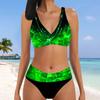 Модное бикини с принтом, женские купальники, летний купальный пляжный костюм, купальники, женские сексуальные бикини, купальник из двух частей