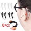 8pcs Anti-slip Silicone Ear Grip Glasses Eyeglasses Leg Ear Hook Stopper Bracket Fastener Accessories Temple Tip Eyewear Holder