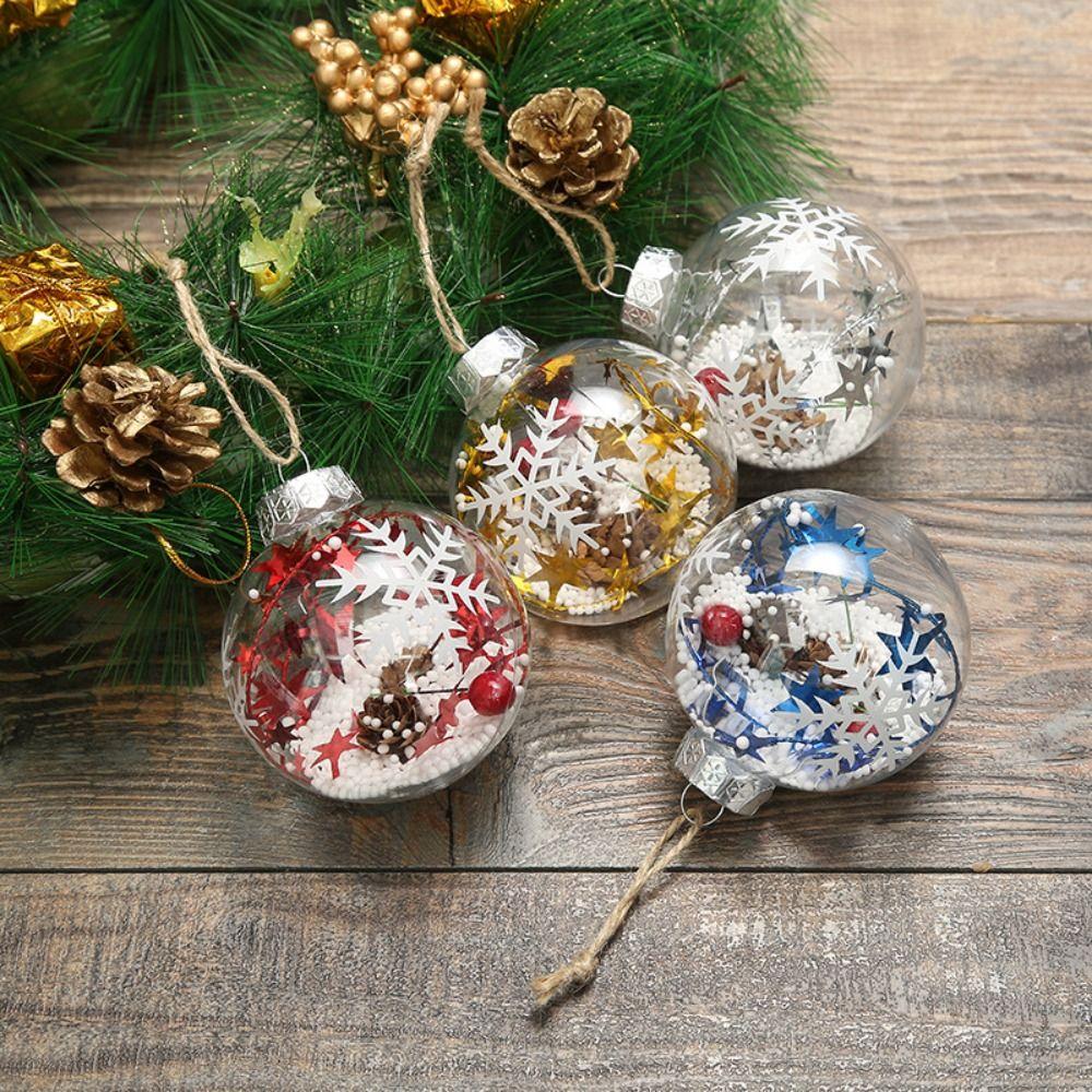 Transparent Christmas Pendant Ball Round Christmas Tree Decorative Festival