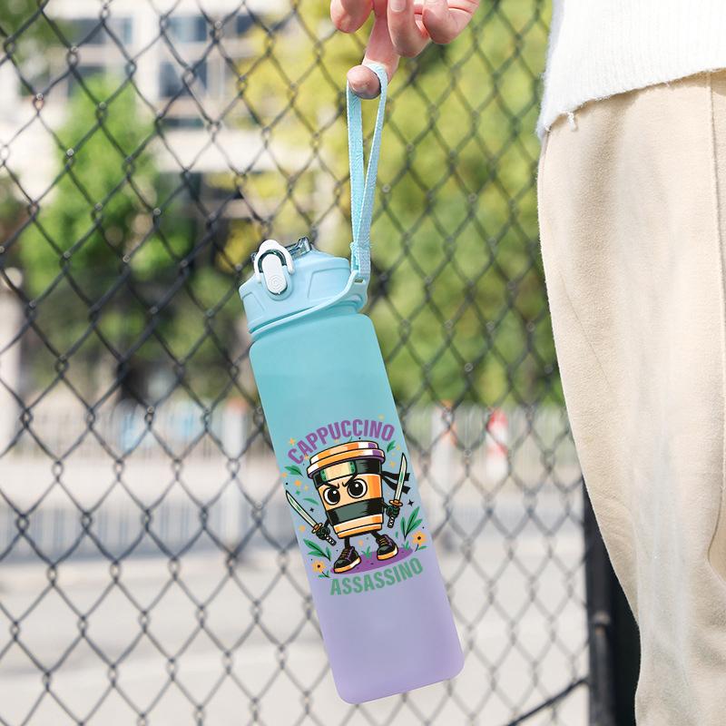 Tuang Tuang Tuang Printed 750Ml Water Bottle Anime Cartoon Large Capacity Drinking Cup Portable Outdoor Sports Water Cup Children Gift
