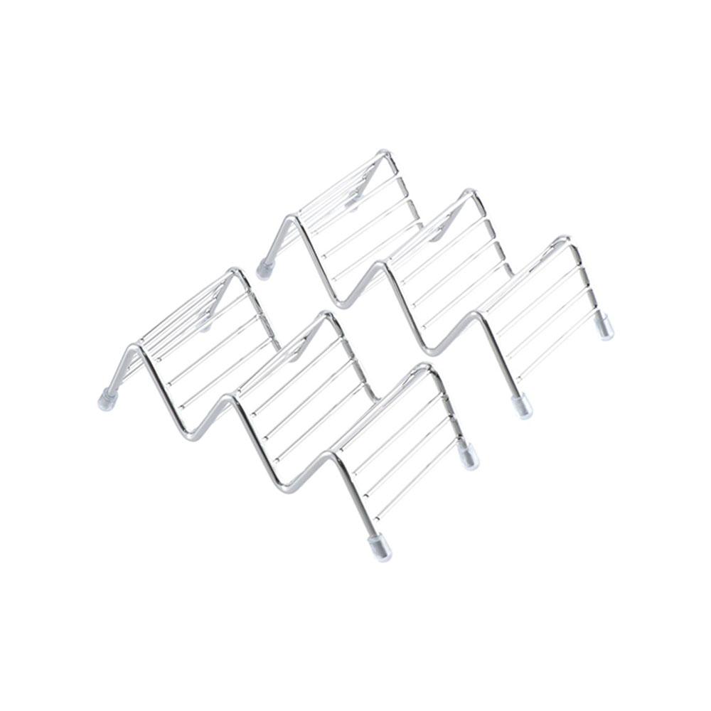 Food Display Kitchen Restaurant Stainless Steel Kitchen Tools Stand Tray Pizza Rack Taco Holder