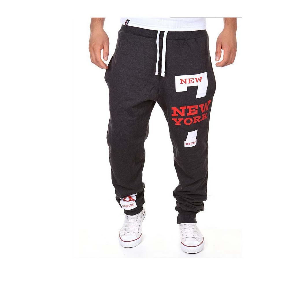 Мужские бегуны с принтом, повседневные хлопковые длинные брюки, новые спортивные брюки, брюки для фитнеса