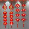 1 Pair Vietnamese Couplets Ornaments Red Couplets Hanging Hollow New Year Decorations Tassels Hanging Ornament