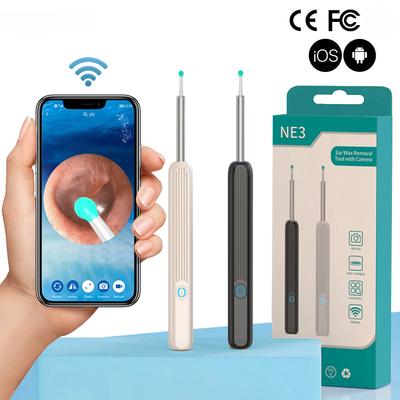 NE3 очиститель для ушей, высокоточный инструмент для удаления серы из ушей с камерой, светодиодный светильник, беспроводной отоскоп, умный набор для чистки ушей, лучший подарок