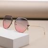 Брендовый дизайн 2024, новые модные многоугольные металлические солнцезащитные очки, женские очки в стиле ретро, ​​классические трендовые роскошные очки для вождения и путешествий