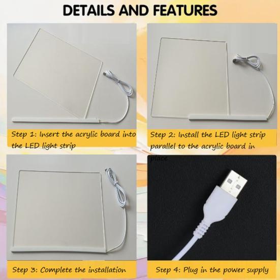 Доска для рисования с 7 ручками, многоразовая блокнот для заметок, акриловая стена