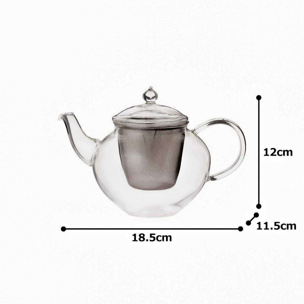 TAMAKI Teapot Charm Balloon Diameter 18 x Depth 12 x Height 600ml Microwave safe glass 12.5cm Heat-resistant T-764329