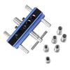 Self Centering Doweling Jig Kit, Drill Jig For Straight Hole With 6 Drill Guide Bushings, Adjustable Width Drilling Guide Jigs