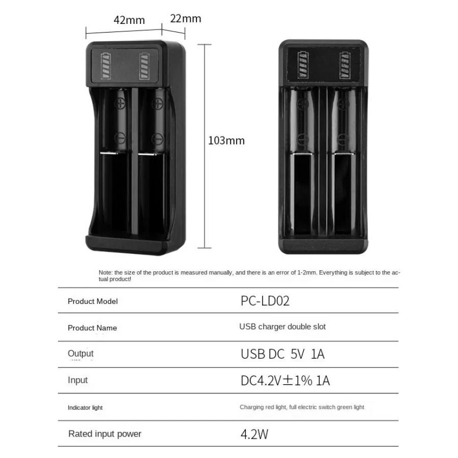 Зарядное устройство с 2/4 слотами и кабелем светодиодного индикатора. Зарядное устройство для литиевых батарей 4,2 В. Адаптер быстрой зарядки для 18650, 18500, 16340, 14500, 26650.