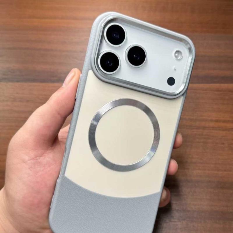Роскошный Жесткий Защитный Чехол для iPhone 17 Air 16 15 14 13 12 Pro Max Plus с MagSafe, Беспроводной Зарядкой, Лазерным Магнитным Покрытием, Прочный Чехол