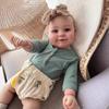 50/60cm Reborn Toddler Doll Maddie Soft Touch Cloth Body Realistic Baby Doll Hand-draw Bald Hair Newborn Babies Dolls for Kids Birthday Christmas Gift