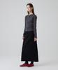 Dangled Drop Dgdp Cotton Maxi Skirt_Black