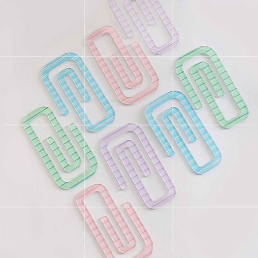 Закладка в форме скрепки, полосатая, креативная, для чтения, мини-маркер страницы книги, книги