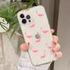 Модный чехол для телефона с фламинго для iPhone 15 13 14 Pro Max XS XR 12 11 Pro 13 Mini 6 7 8 Plus, мягкая прозрачная задняя крышка