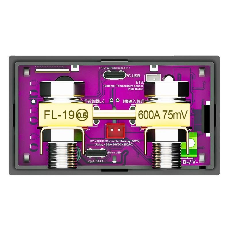 DT20 DC Meter Тестер емкости литиевой батареи 420 В 30 А-600 А Напряжение постоянного тока WiFi Онлайн-версия Двунаправленный амперметр