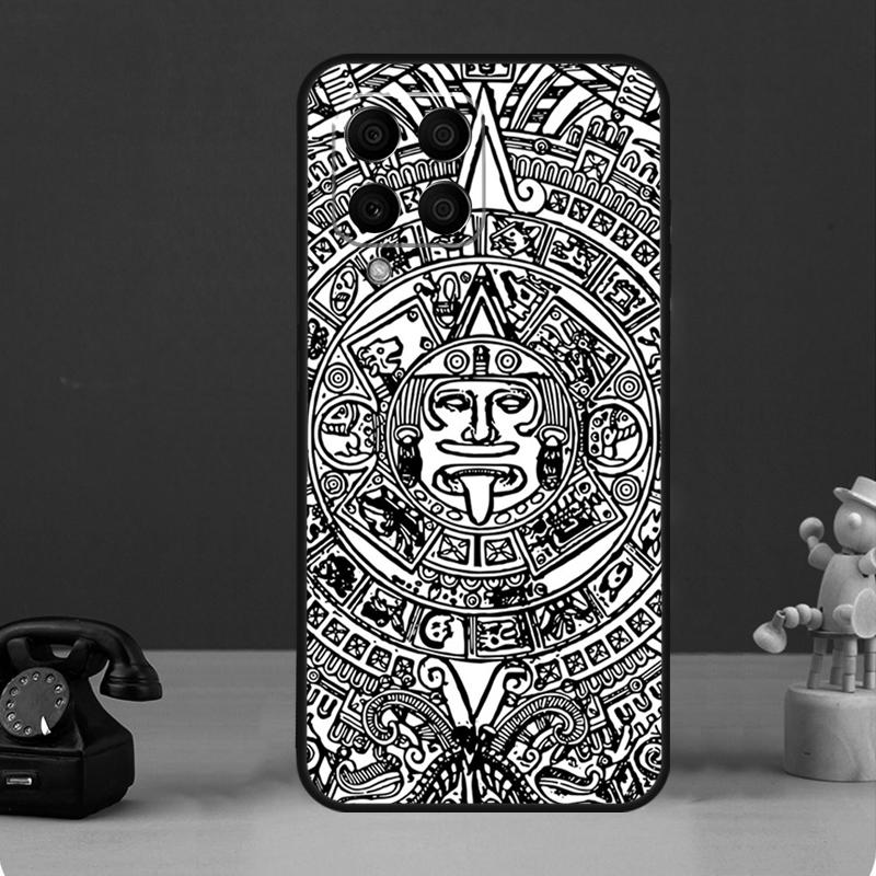 Чехол с рисунком из дерева и календарем майя для Samsung Galaxy M12 M32 M52 M55 M13 M33 M53 M14 M34 M54 M20 M30s M31s M51 M31 M21